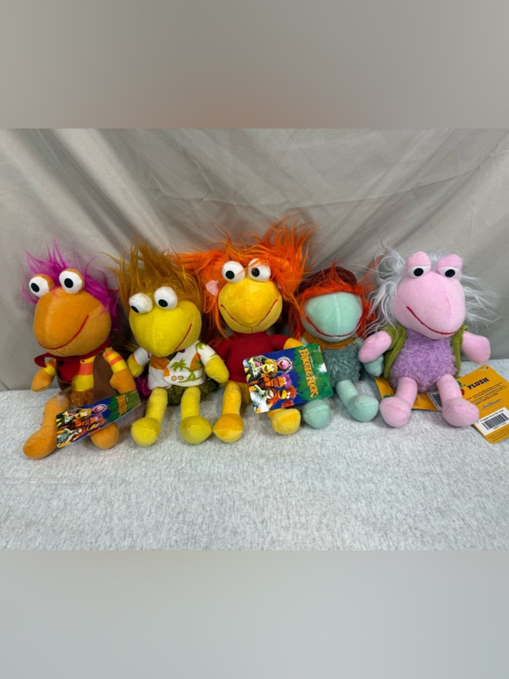 Fraggle Rock Plush Set 5 Characters - Vintage Style - 7-8 Inch